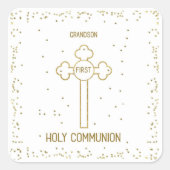 Grootson First Heilige Communistische Gouden Kijk  Vierkante Sticker (Voorkant)