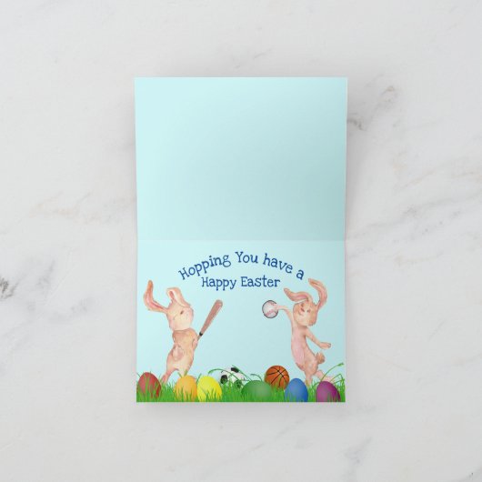 Grootson Pasen Bunnies die Moderne Waterverf spele Feestdagen Kaart (Binnen)