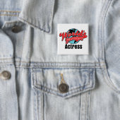 Grootste actrice ter wereld vierkante button 5,1 cm (In situ)
