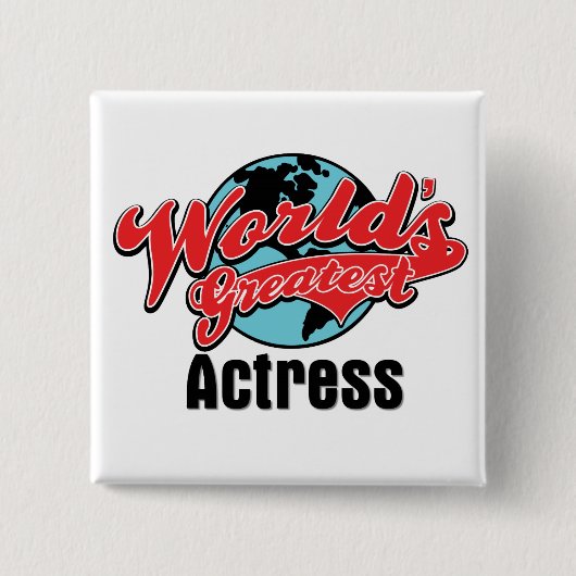 Grootste actrice ter wereld vierkante button 5,1 cm (Voorkant)