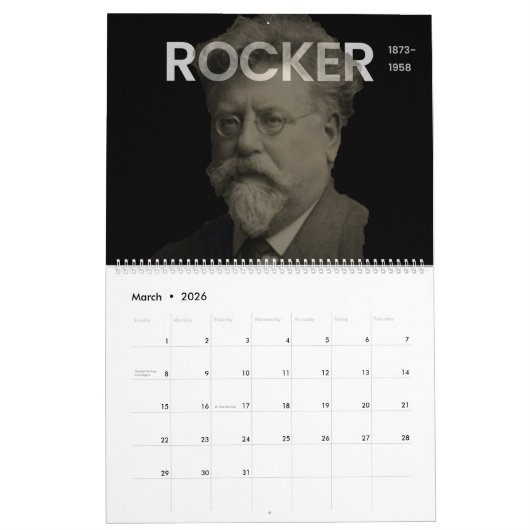 Grootste anarchisten - Klassieke denkers en schrij Kalender (Mar 2026)