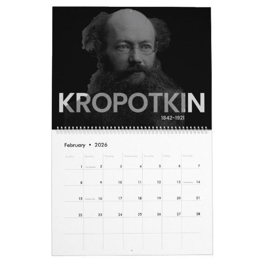 Grootste anarchisten - Klassieke denkers en schrij Kalender (Feb 2026)