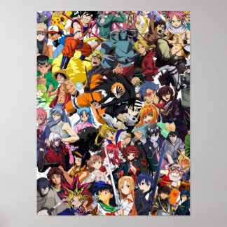 Grootste Anime Collage Poster