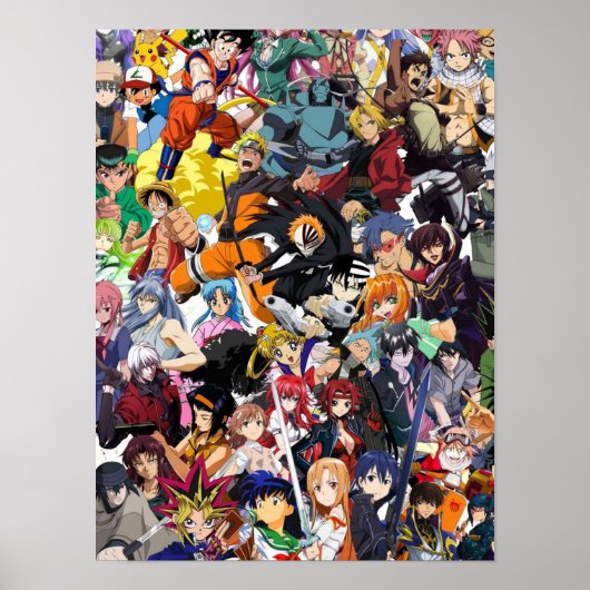 Grootste Anime Collage Poster (Voorkant)