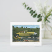 Grootste auto ter wereld, studentenpromotie briefkaart (Staand voorkant)