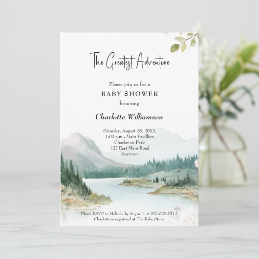 Grootste Avontuur Baby shower Kaart (Staand voorkant)