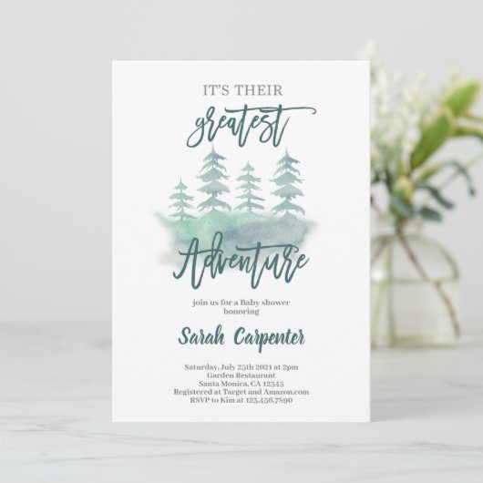 Grootste Avontuur Baby shower Kaart (Staand voorkant)