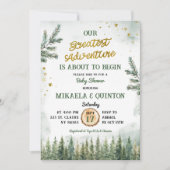 Grootste Avontuur Begint Bos Baby Shower Kaart (Voorkant)