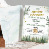 Grootste Avontuur Begint Bos Baby Shower Kaart