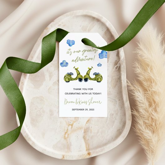 Grootste Avontuur, Scooter, Koppels Bruidsfeest Cadeaulabel