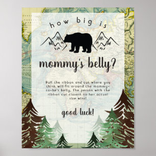 Grootste avontuur vintage Kaart baby shower Spel Poster