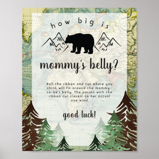 Grootste avontuur vintage Kaart baby shower Spel Poster (Voorkant)