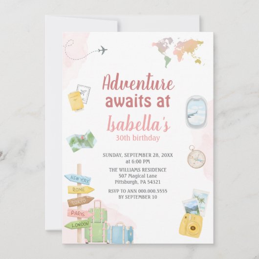 Grootste avontuur wacht op reizen kaart (Voorkant)