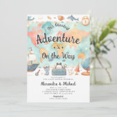 Grootste Avontuurlijke Koppels Neutraal Baby showe Kaart (Staand voorkant)