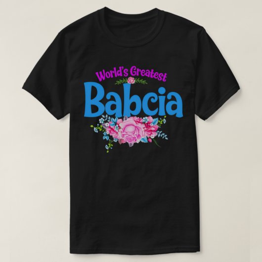 Grootste Babcia Poolse oma T-shirt (Design voorkant)