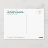 Grootste Banyanboom Fort Myers Florida Briefkaart (Achterkant)