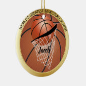Grootste Basketball Player Keramisch Ornament (Rechts)