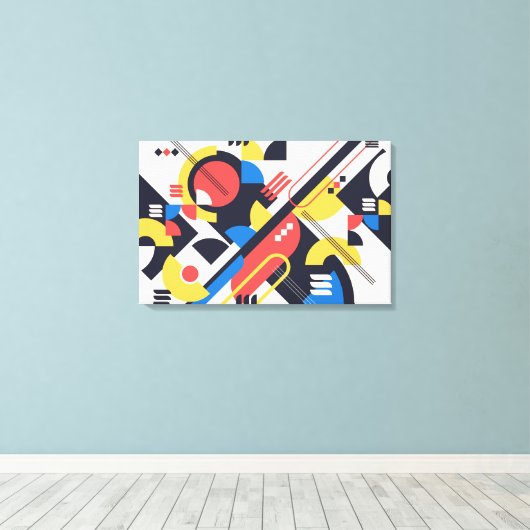 Grootste Bauhaus Art Canvas Afdrukken 7 (in groott (Insitu (Houten vloer))
