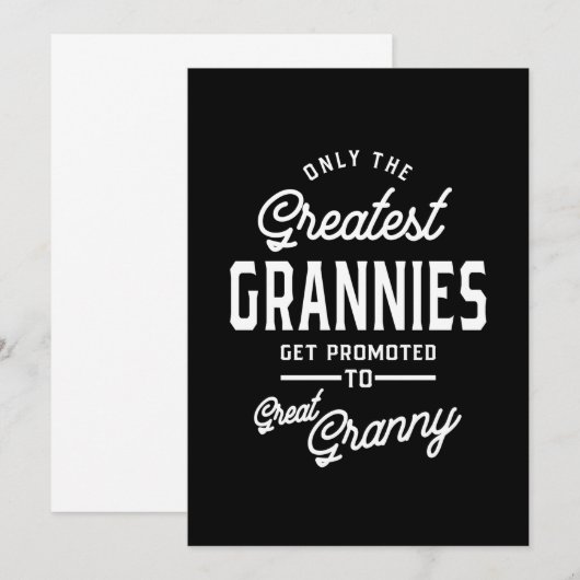 Grootste beurzen worden gepromoot naar Granny Bedankkaart (Voorkant / Achterkant)