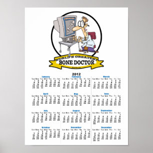 GROOTSTE BOTDOKTER TER WERELD MANNEN CARTOON POSTER