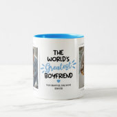 Grootste Boyvriend 2 Photo Two-Tone Coffee Mok (Center)