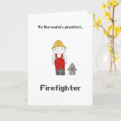 Grootste brandweerman ter wereld groet Kaart (Gele Bloem)