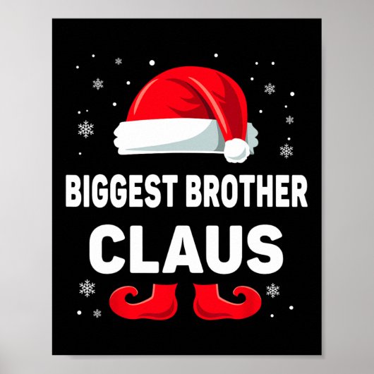Grootste broer Claus Kerst Matching Familie GR Poster (Voorkant)