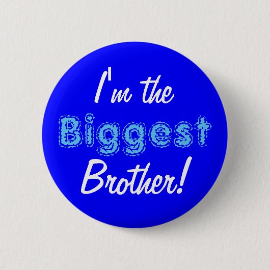 Grootste broer knop/pin ronde button 5,7 cm (Voorkant)