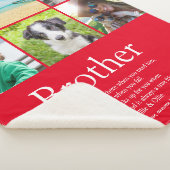 Grootste broer van de wereld 6 Foto Collage Red Sherpa Deken (3/4)