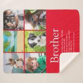 Grootste broer van de wereld 6 Foto Collage Red Sherpa Deken (Voorkant (horizontaal))