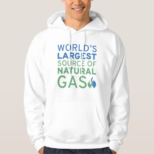 Grootste bron van aardgas ter wereld hoodie (Voorkant)