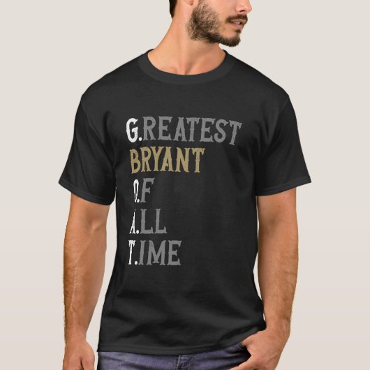 Grootste Bryant aller tijden GOAT Bryant T-shirt (Voorkant)