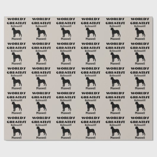 Grootste Bullmastiff hond ter wereld Cadeaupapier (Vlak)