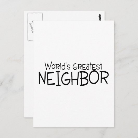 Grootste buurman ter wereld briefkaart (Voorkant / Achterkant)