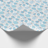 Grootste Cadeau van Alles (Blauw) Inpakpapier (Hoek)