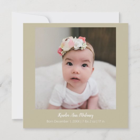 Grootste cadeau Winter Baby Geboorteaankondiging Aankondiging (Achterkant)