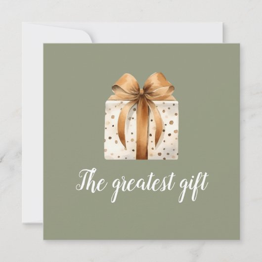 Grootste cadeau Winter Baby Geboorteaankondiging Aankondiging (Voorkant)