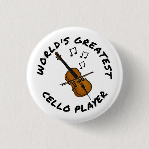 Grootste cellospeler ter wereld, grappige celliste ronde button 3,2 cm