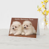 GROOTSTE DINGEN KOMEN IN *PAIRS* TWIN BIRTHDAY KAA KAART (Gele Bloem)