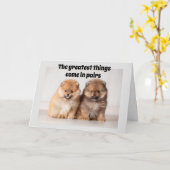 GROOTSTE DINGEN KOMEN IN *PAIRS* TWIN BIRTHDAY KAART (Gele Bloem)