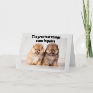 GROOTSTE DINGEN KOMEN IN *PAIRS* TWIN BIRTHDAY KAART