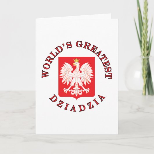 Grootste Dziadzia van de wereld Kaart (Voorkant)
