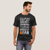 Grootste fan basketbal overgrootmoeder van een bas t-shirt (Voorkant volledig)