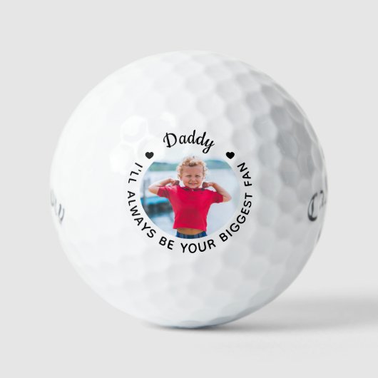 Grootste Fan - DADDY - Gepersonaliseerd Foto Calla Golfballen (Voorkant)
