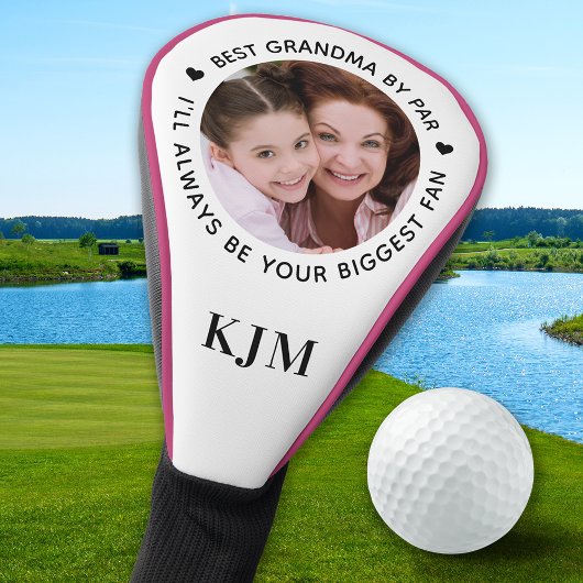 Grootste fan - GRANDMA gepersonaliseerde foto mono Golfheadcover