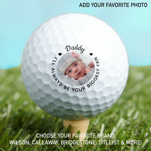 Grootste fan - PAPA - Custom Photo Vaderdag Golfballen