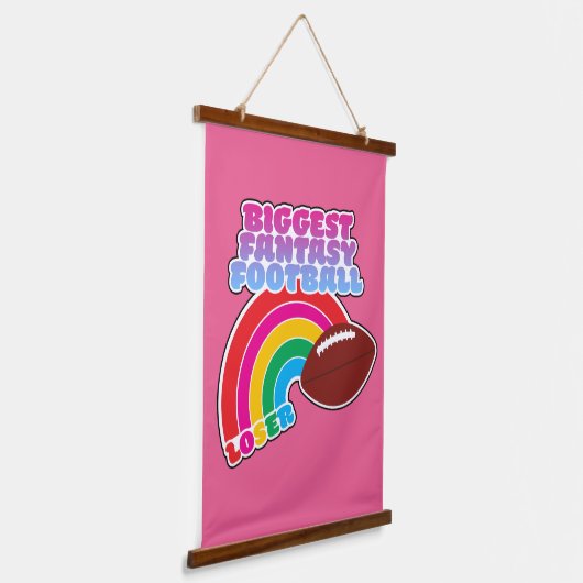 Grootste Fantasy Football Loser Straffen Hangend Wandkleed (Gebogen)