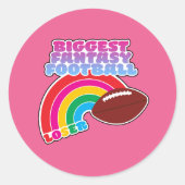 Grootste Fantasy Football Loser Straffen Ronde Sticker (Voorkant)