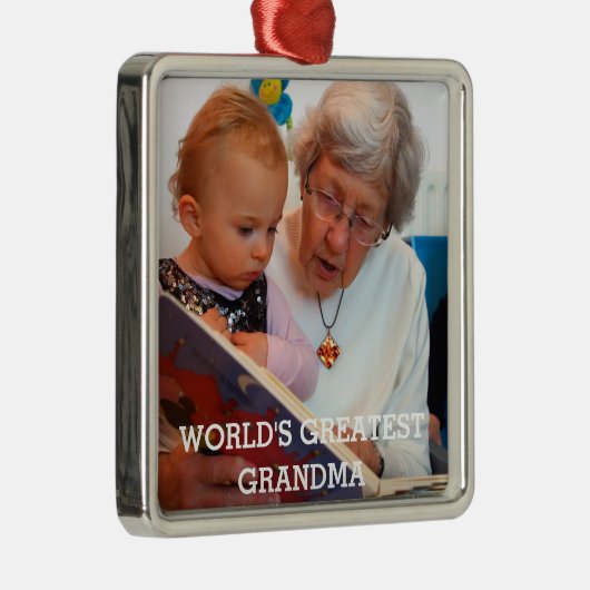 Grootste foto ter wereld Creëer je eigen foto Metalen Ornament (Rechts)