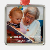 Grootste foto ter wereld Creëer je eigen foto Metalen Ornament (Voorkant)